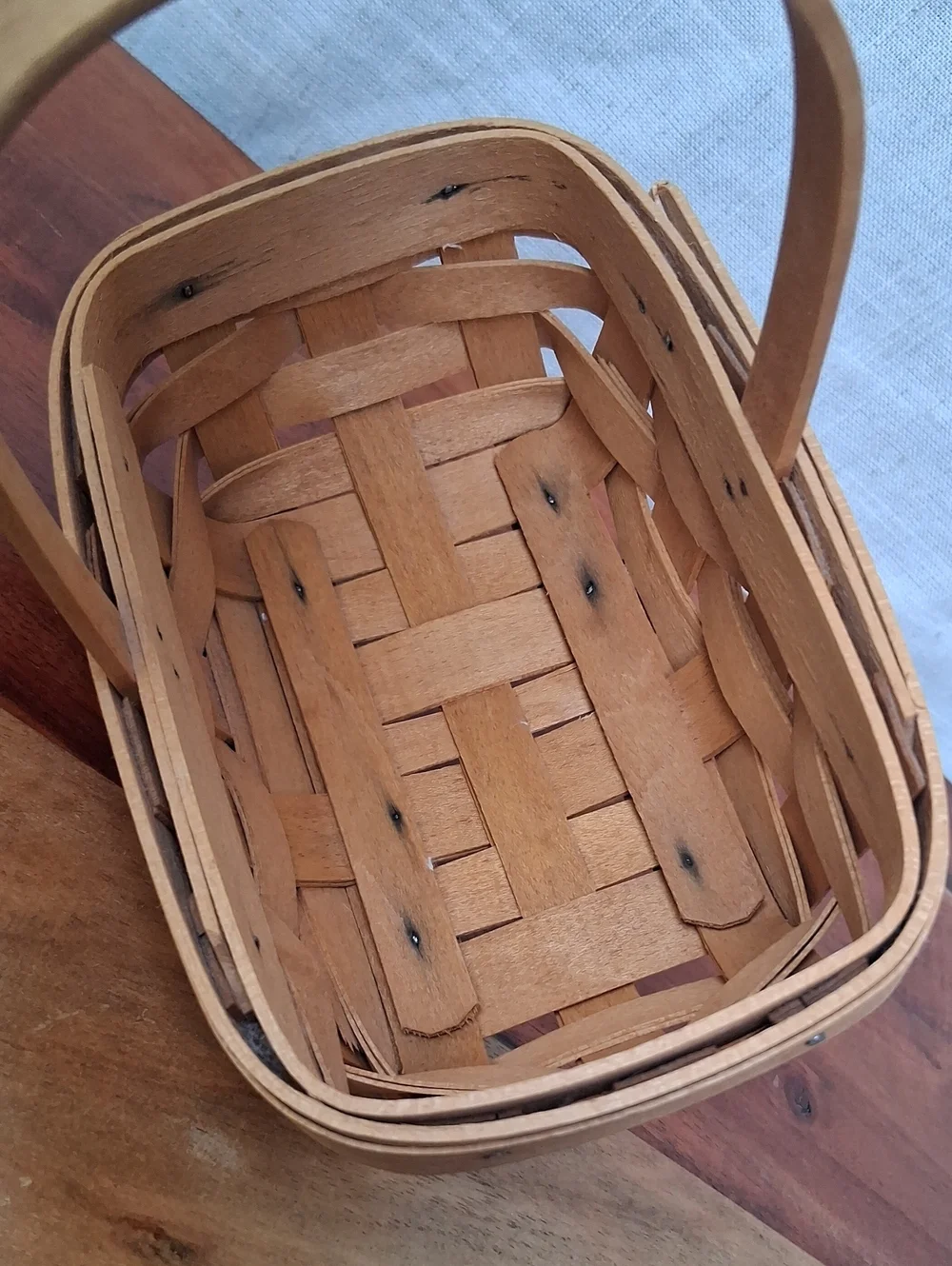 Longaberger Hand Woven Parsley Basket Vintage